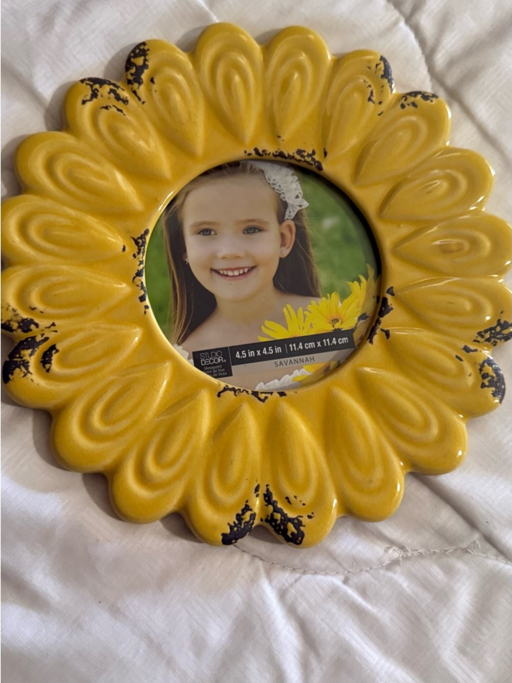 Studio Decor Black and Yellow Sunflower Photo Frame